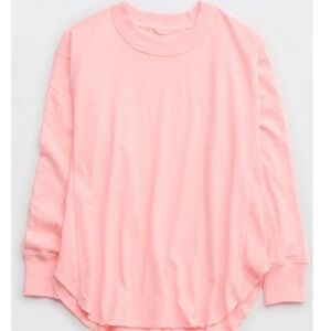 Aerie Long Sleeve Oversize Boyfriend T-Shirt